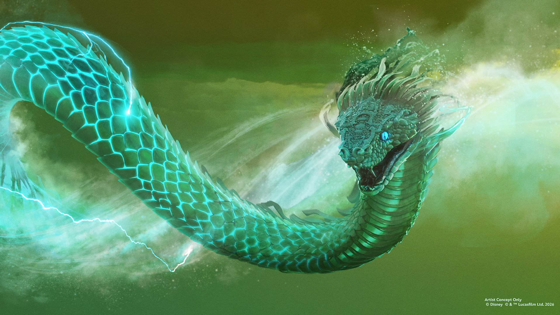Concept art for Indiana Jones and the Myth of the Jade Serpent at Disney's Animal Kingdom Theme Park