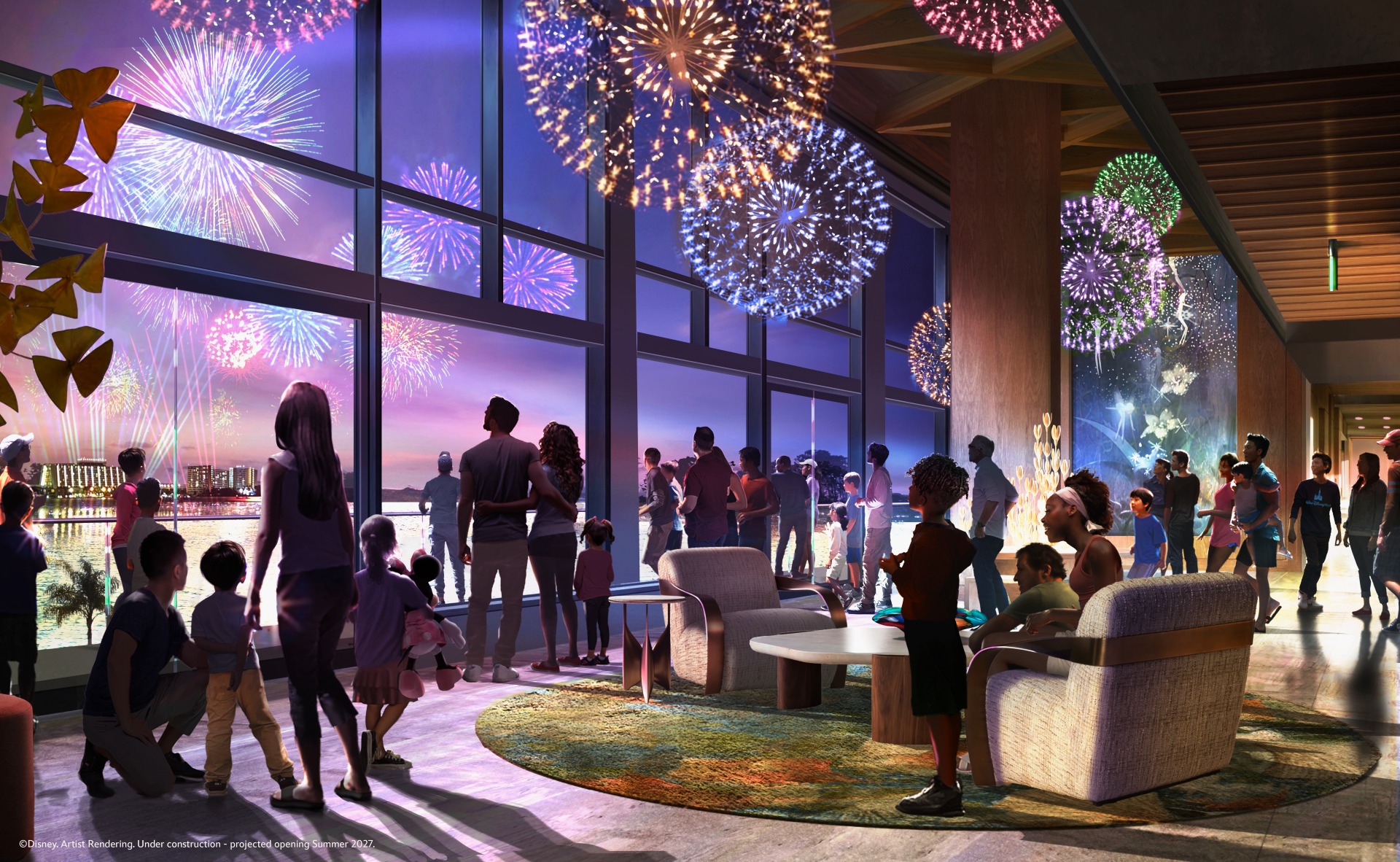Concept art of Dandelion Terrace overlooking Bay Lake