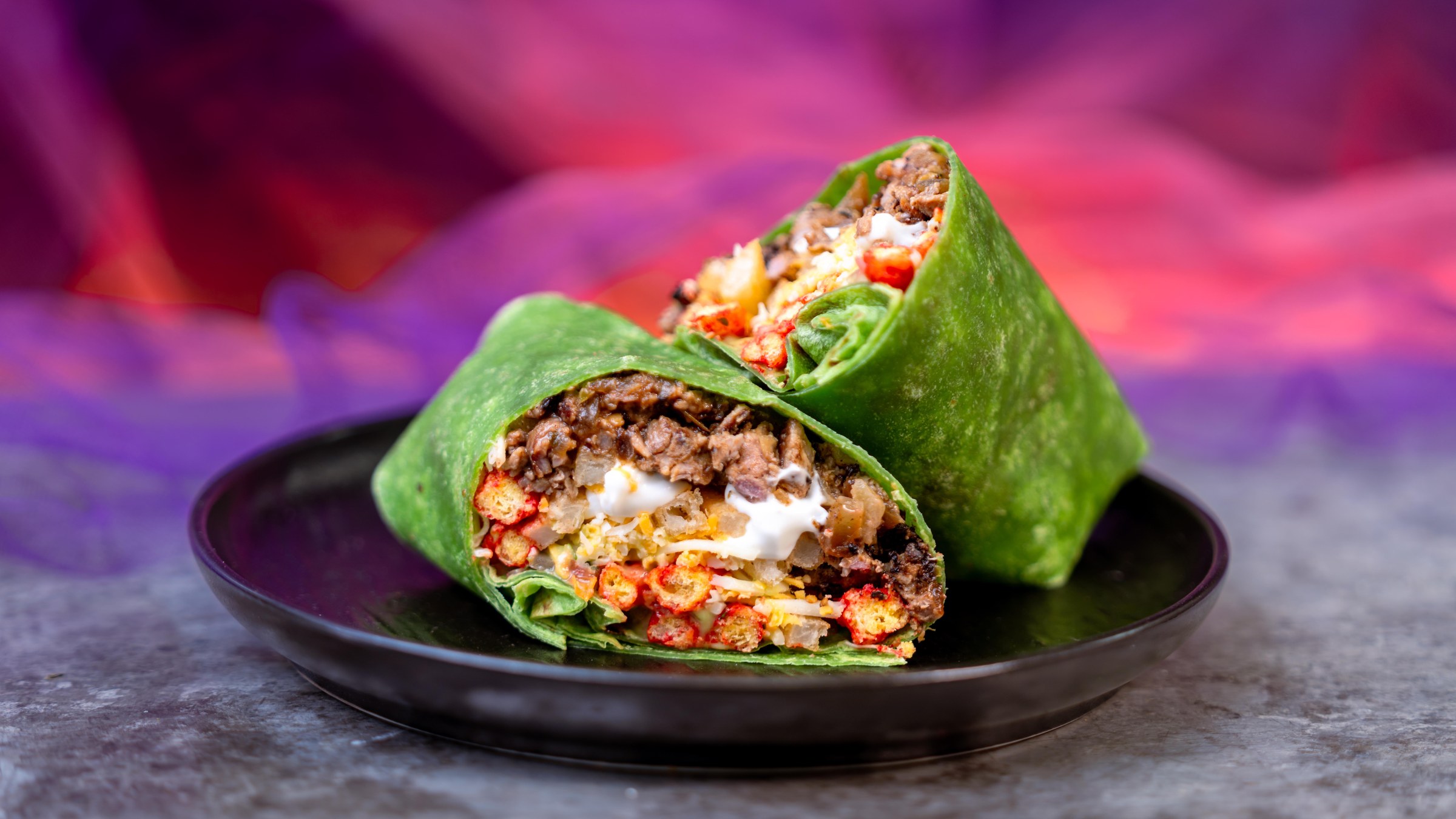 Spicy Oogie Boogie burrito