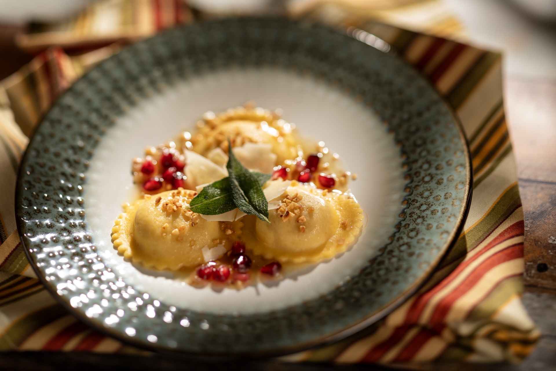 Pumpkin-Mascarpone Ravioli at Forest and Field