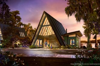 A-frame waterfront Lake House at Disney's Lakeshore Lodge