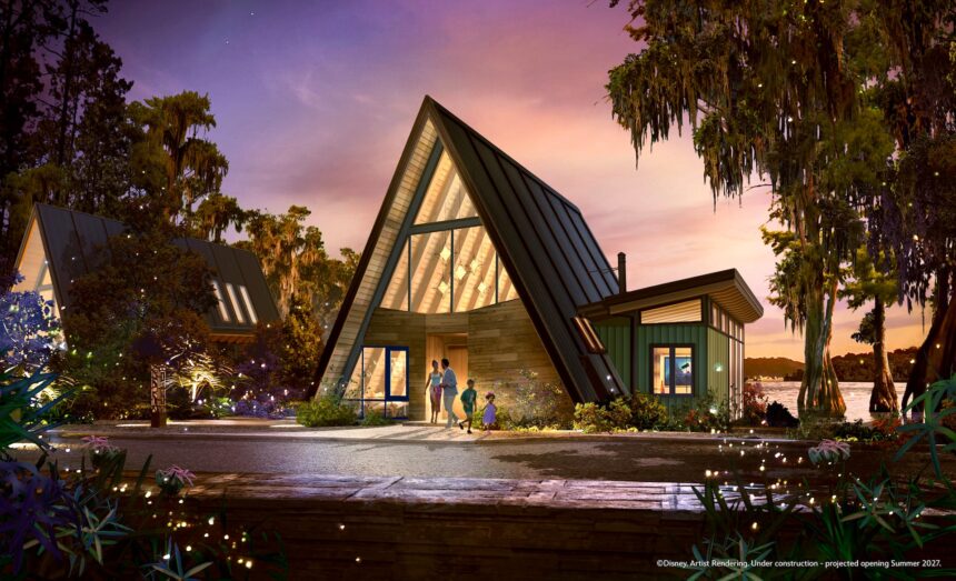 A-frame waterfront Lake House at Disney's Lakeshore Lodge