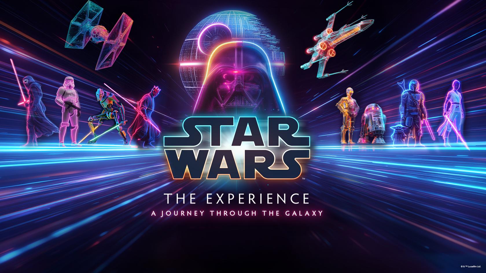 Official key art for Star Wars: The Experience at The Franklin Institute