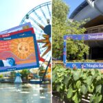 Disneyland Magic Key collectible cards and a Magic Key license plate frame at the Disneyland Resort.