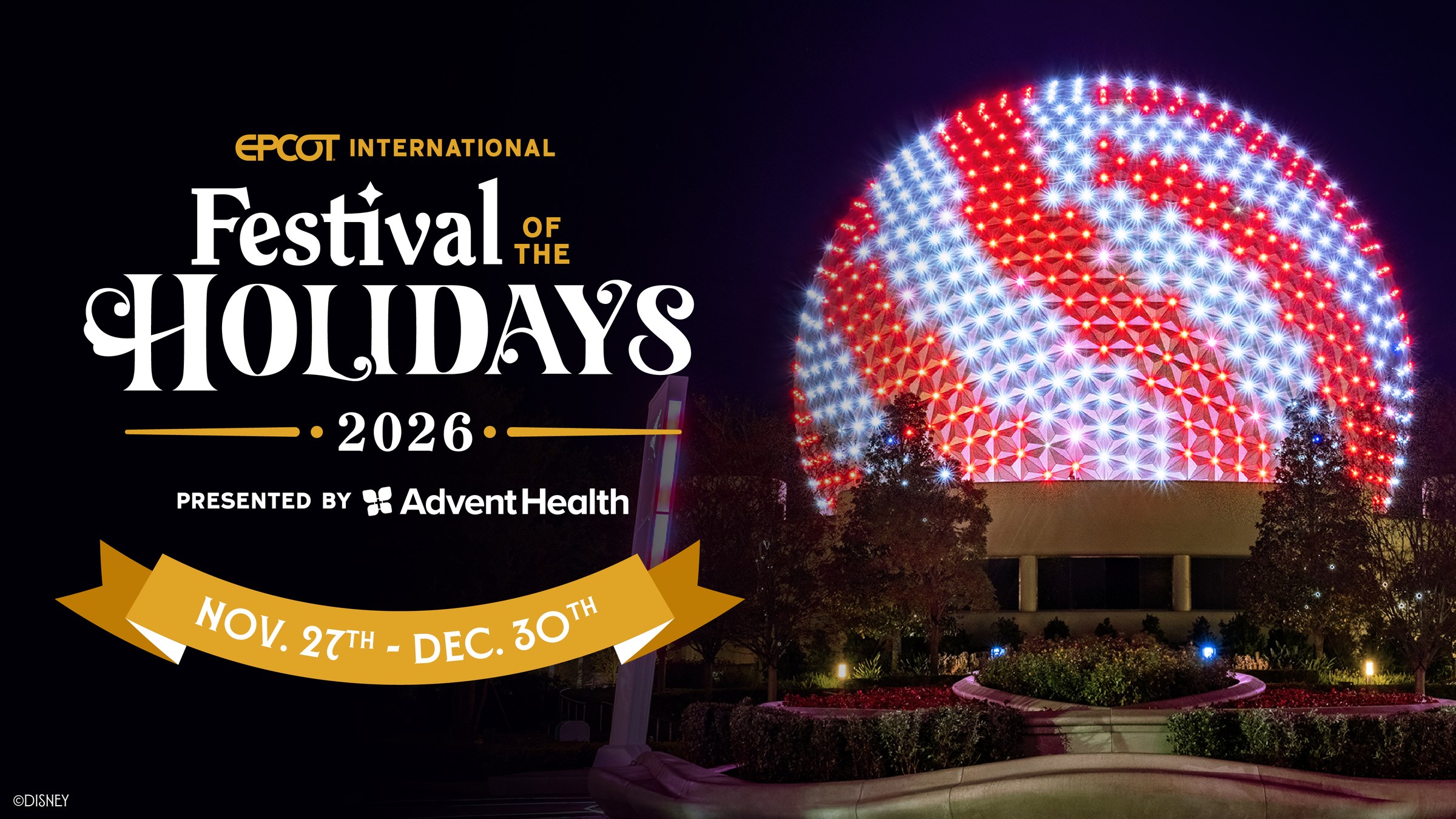 Official source photo for Candlelight Processional EPCOT 2026 Narrator Lineup