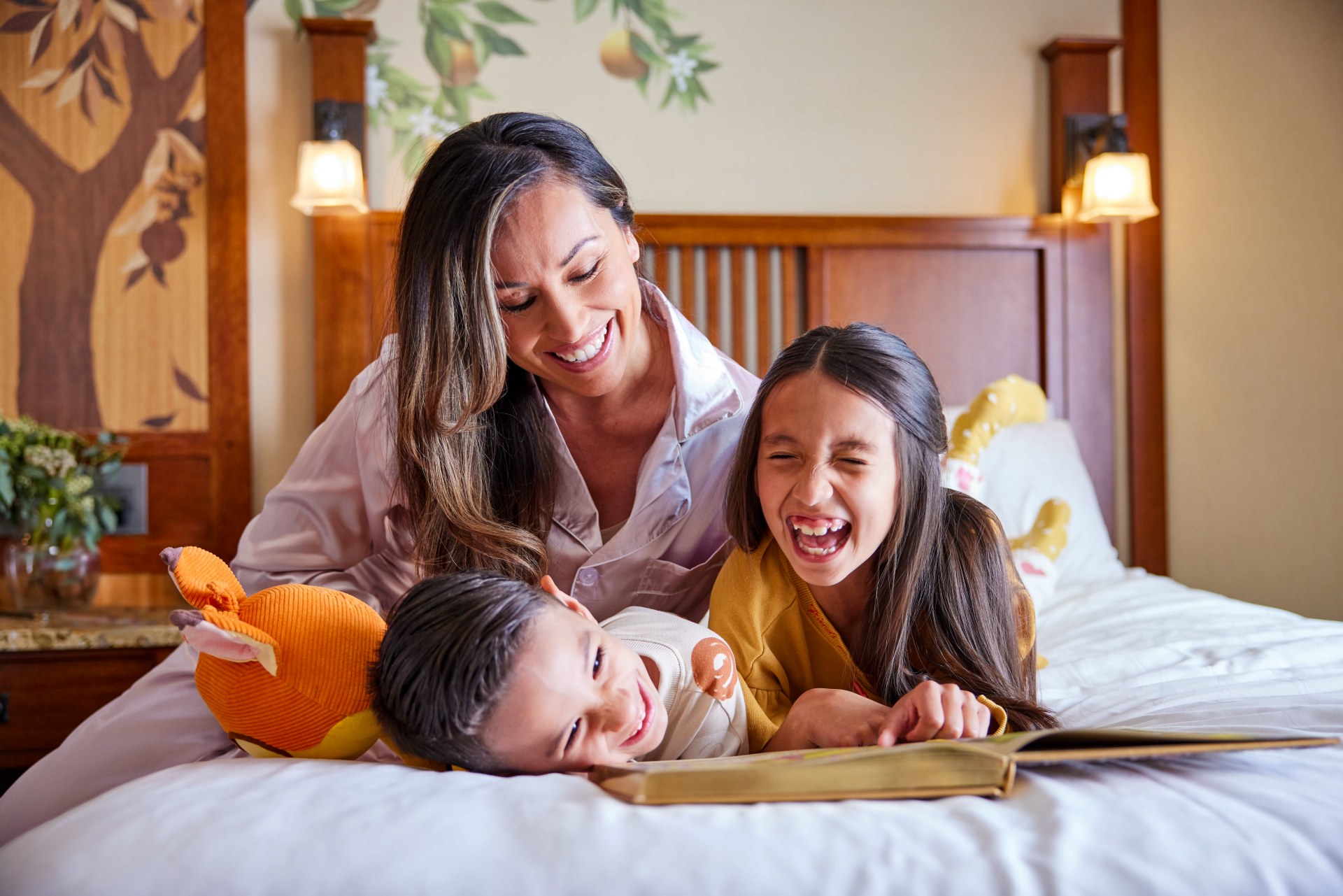 Family in a Disneyland Resort hotel room