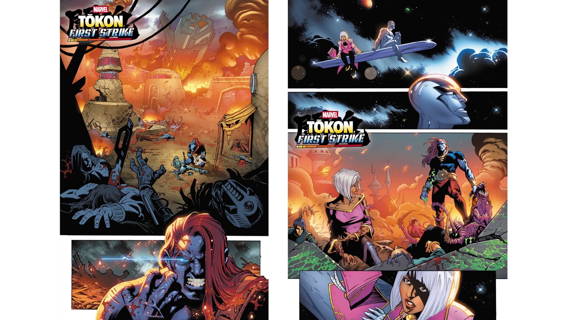 Official source photo for MARVEL Tōkon: First Strike #1 Writers on the Game Prequel