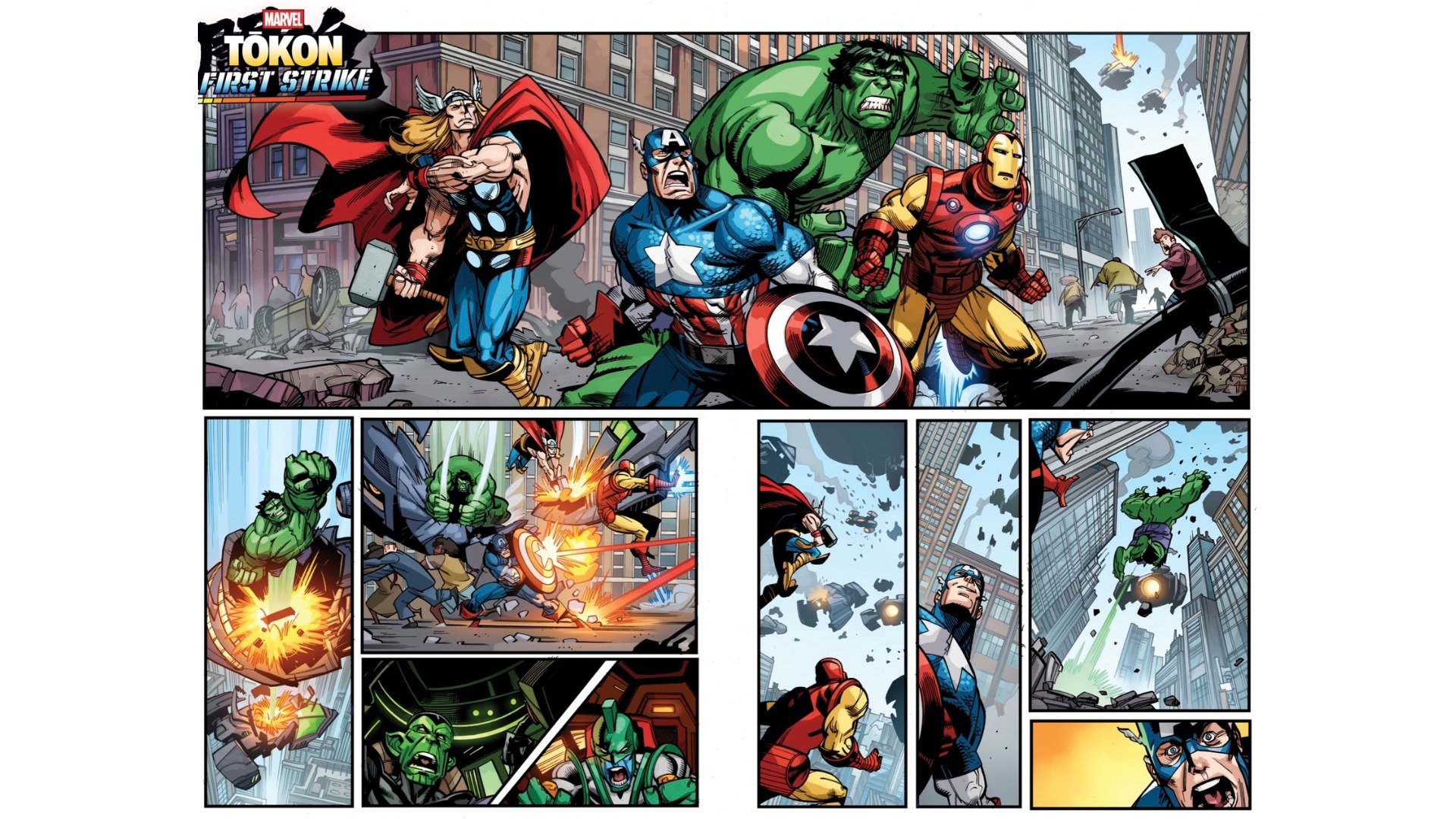 Official source photo for MARVEL Tōkon: First Strike #1 Writers on the Game Prequel