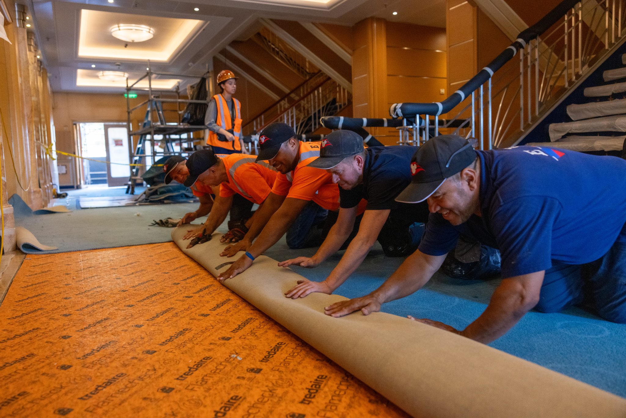 Official source photo for Disney Wonder Gets Over 12 Miles of New Carpet