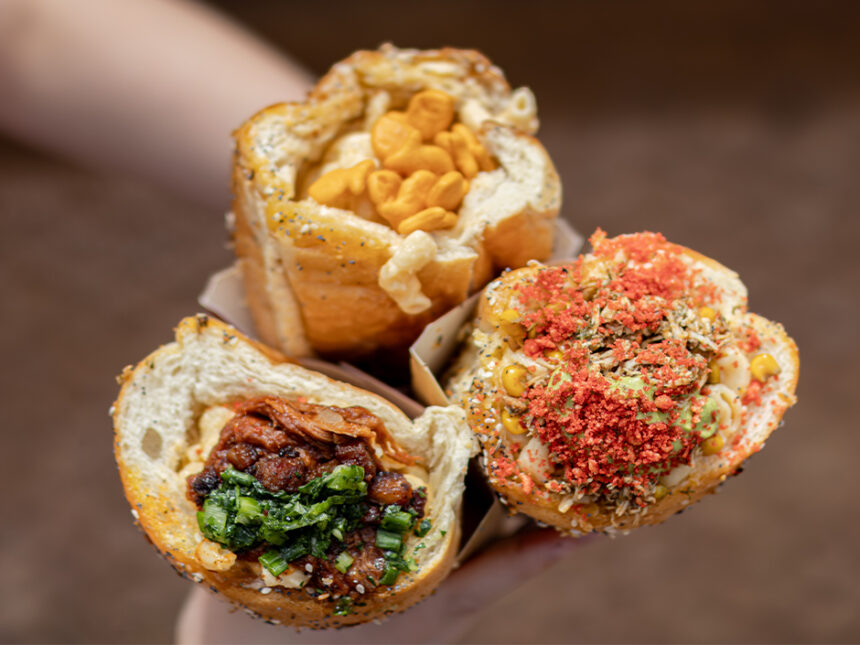 Mac and cheese bread cones at Universal Orlando Resort