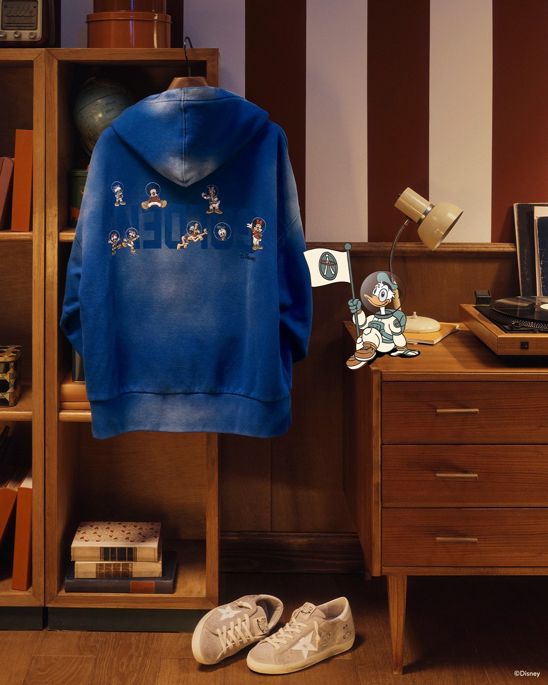 Official source photo for Disney Golden Goose Collection Debuts Space-Themed Sneakers