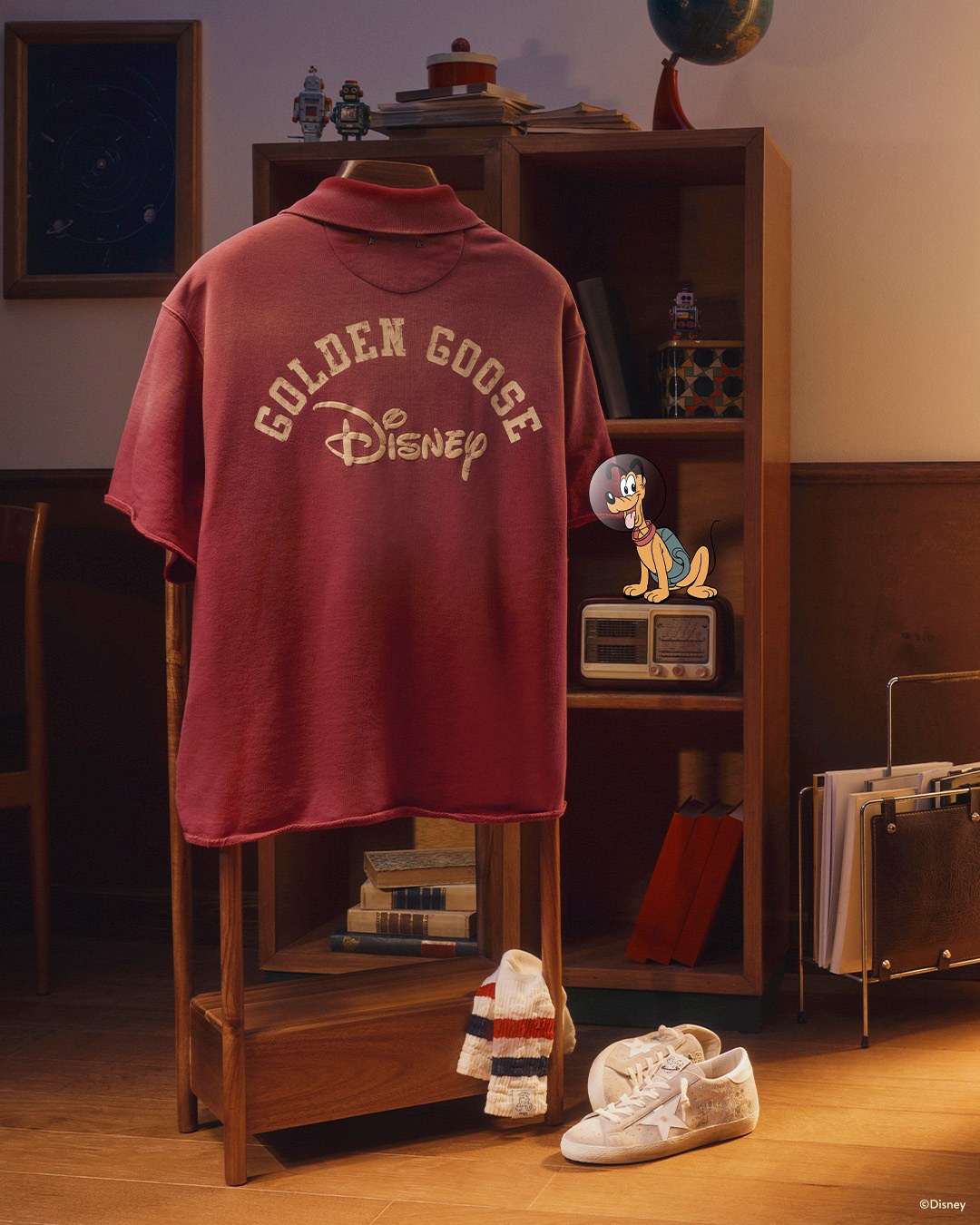Official source photo for Disney Golden Goose Collection Debuts Space-Themed Sneakers