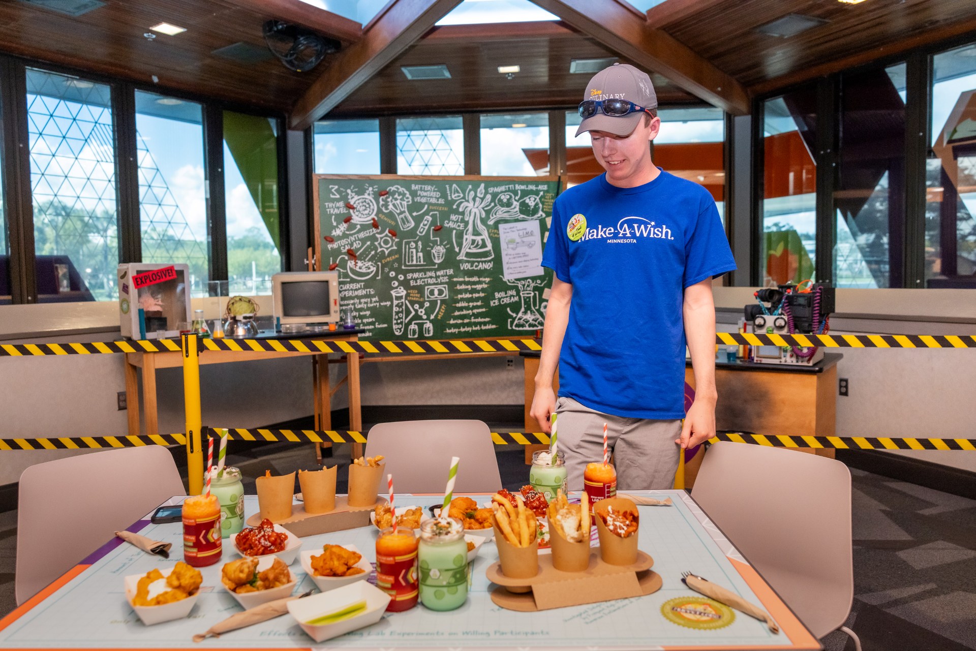 Official source photo for EPCOT Chefs Bring Wish Kid Into the Kitchen With Goofy