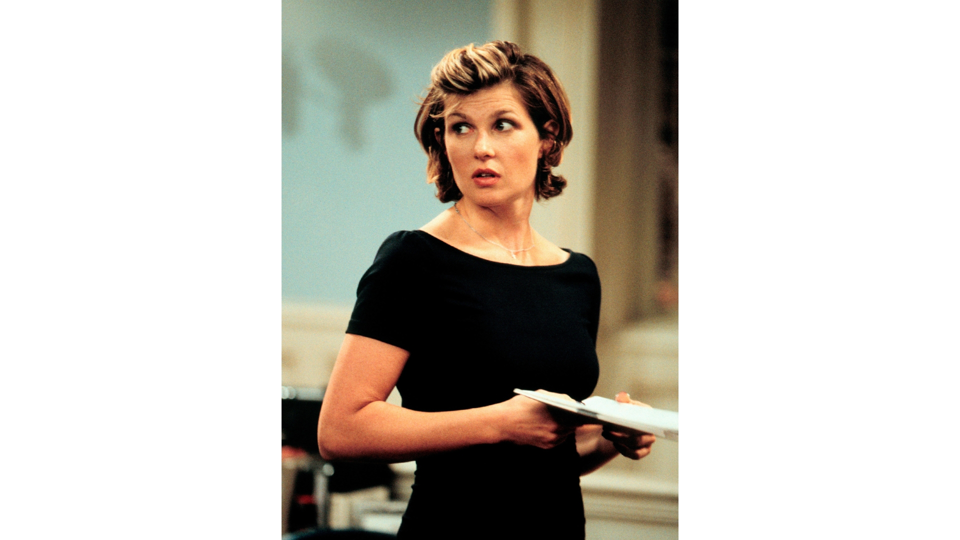 An image of Connie Britton as Nikki on ABC’s Spin City. Photo courtesy ABC Photo Archives.
