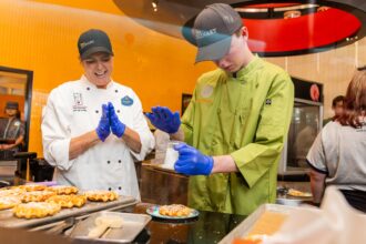 EPCOT Chefs Bring Wish Kid Into the Kitchen With Goofy