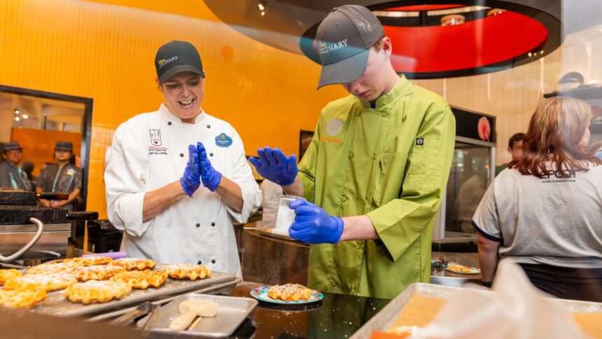 EPCOT Chefs Bring Wish Kid Into the Kitchen With Goofy